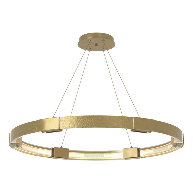 Hubbardton Forge 2013 Modern Brass Clear Glass (ZM) Standard Aura Large LED Pendant