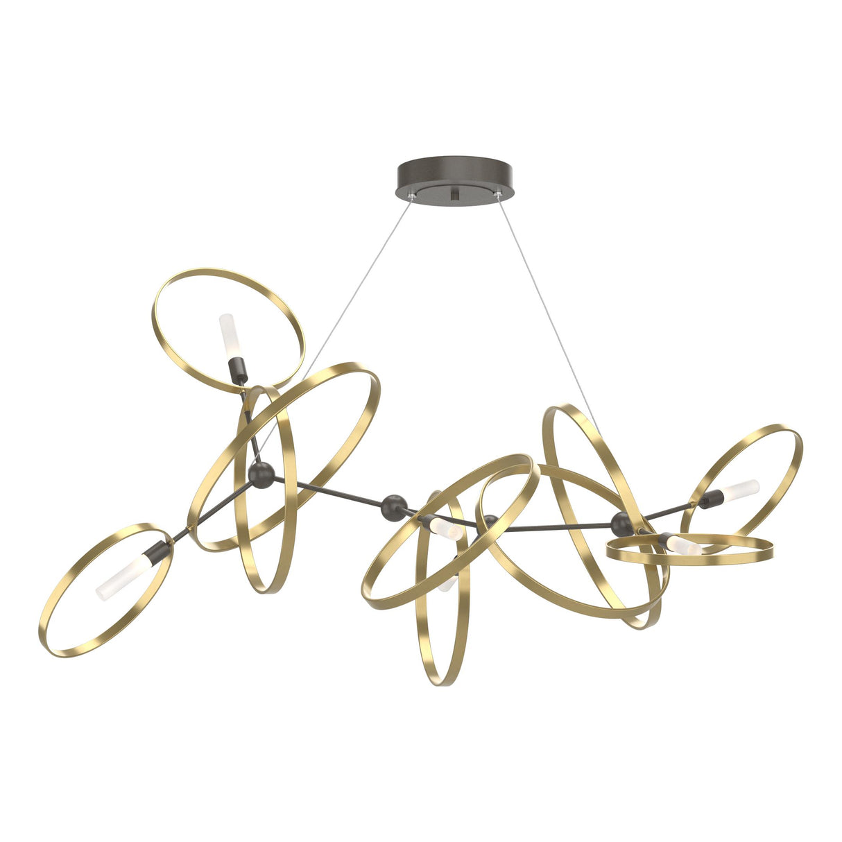 Hubbardton Forge 2016 Dark Smoke Modern Brass Standard Celesse Pendant