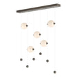 Hubbardton Forge 2020 Dark Smoke Opal Glass (GG) Standard Abacus 5-Light LED Pendant