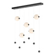 Hubbardton Forge 2020 Black Opal Glass (GG) Standard Abacus 5-Light LED Pendant