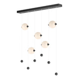 Hubbardton Forge 2020 Black Opal Glass (GG) Standard Abacus 5-Light LED Pendant