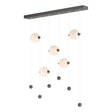 Hubbardton Forge 2020 Natural Iron Opal Glass (GG) Standard Abacus 5-Light LED Pendant