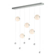Hubbardton Forge 2020 Vintage Platinum Opal Glass (GG) Standard Abacus 5-Light LED Pendant