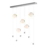 Hubbardton Forge 2020 Vintage Platinum Opal Glass (GG) Standard Abacus 5-Light LED Pendant