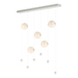 Hubbardton Forge 2020 Sterling Opal Glass (GG) Standard Abacus 5-Light LED Pendant