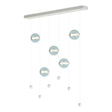 Hubbardton Forge 2020 Sterling Cool Grey Glass (YL) Standard Abacus 5-Light LED Pendant