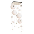 Hubbardton Forge 2021 Soft Gold Opal Glass (GG) Standard Abacus 10-Light Square LED Pendant