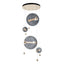 Hubbardton Forge 2021 Soft Gold Cool Grey Glass (YL) Standard Abacus 4-Light Round LED Pendant