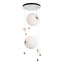 Hubbardton Forge 2021 Sterling Opal Glass (GG) Standard Abacus 4-Light Round LED Pendant