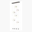 Hubbardton Forge 2020 Dark Smoke Opal Glass (GG) Standard Abacus 6-Light Ceiling-to-Floor LED Pendant