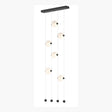 Hubbardton Forge 2020 Black Opal Glass (GG) Standard Abacus 6-Light Ceiling-to-Floor LED Pendant