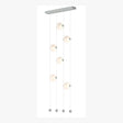 Hubbardton Forge 2020 Vintage Platinum Opal Glass (GG) Standard Abacus 6-Light Ceiling-to-Floor LED Pendant