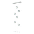 Hubbardton Forge 2020 Vintage Platinum Cool Grey Glass (YL) Standard Abacus 6-Light Ceiling-to-Floor LED Pendant