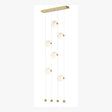 Hubbardton Forge 2020 Modern Brass Opal Glass (GG) Standard Abacus 6-Light Ceiling-to-Floor LED Pendant