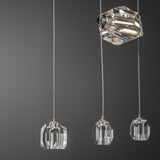 Hubbardton Forge 2023 Modern Brass Crystal Standard Gatsby 9-Light LED Pendant