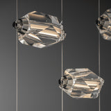 Hubbardton Forge 2023 Modern Brass Crystal Standard Gatsby 9-Light LED Pendant