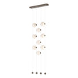 Hubbardton Forge 2020 Bronze Opal Glass (GG) Standard Abacus 9-Light Ceiling-to-Floor LED Pendant