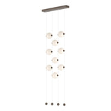 Hubbardton Forge 2020 Bronze Opal Glass (GG) Standard Abacus 9-Light Ceiling-to-Floor LED Pendant
