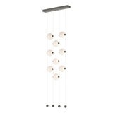 Hubbardton Forge 2020 Dark Smoke Opal Glass (GG) Standard Abacus 9-Light Ceiling-to-Floor LED Pendant
