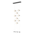 Hubbardton Forge 2020 Black Opal Glass (GG) Standard Abacus 9-Light Ceiling-to-Floor LED Pendant