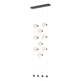 Hubbardton Forge 2020 Black Opal Glass (GG) Standard Abacus 9-Light Ceiling-to-Floor LED Pendant