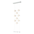 Hubbardton Forge 2020 Vintage Platinum Opal Glass (GG) Standard Abacus 9-Light Ceiling-to-Floor LED Pendant