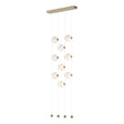 Hubbardton Forge 2020 Soft Gold Opal Glass (GG) Standard Abacus 9-Light Ceiling-to-Floor LED Pendant