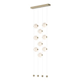 Hubbardton Forge 2020 Soft Gold Opal Glass (GG) Standard Abacus 9-Light Ceiling-to-Floor LED Pendant
