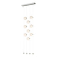 Hubbardton Forge 2020 Sterling Opal Glass (GG) Standard Abacus 9-Light Ceiling-to-Floor LED Pendant