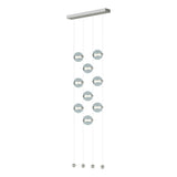 Hubbardton Forge 2020 Sterling Cool Grey Glass (YL) Standard Abacus 9-Light Ceiling-to-Floor LED Pendant