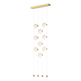 Hubbardton Forge 2020 Modern Brass Opal Glass (GG) Standard Abacus 9-Light Ceiling-to-Floor LED Pendant