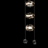 Hubbardton Forge 2023 Modern Brass Crystal Standard Gatsby 3-Light LED Pendant