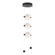 Hubbardton Forge 2023 Black Opal Glass (GG) Standard Abacus 3-Light LED Pendant