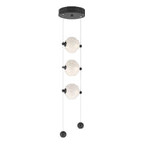 Hubbardton Forge 2023 Black Opal Glass (GG) Standard Abacus 3-Light LED Pendant