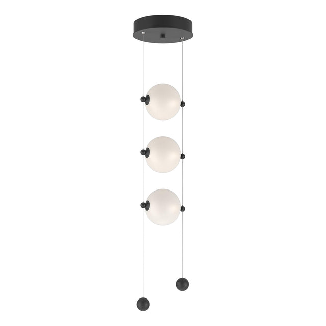 Hubbardton Forge 2023 Black Opal Glass (GG) Standard Abacus 3-Light LED Pendant