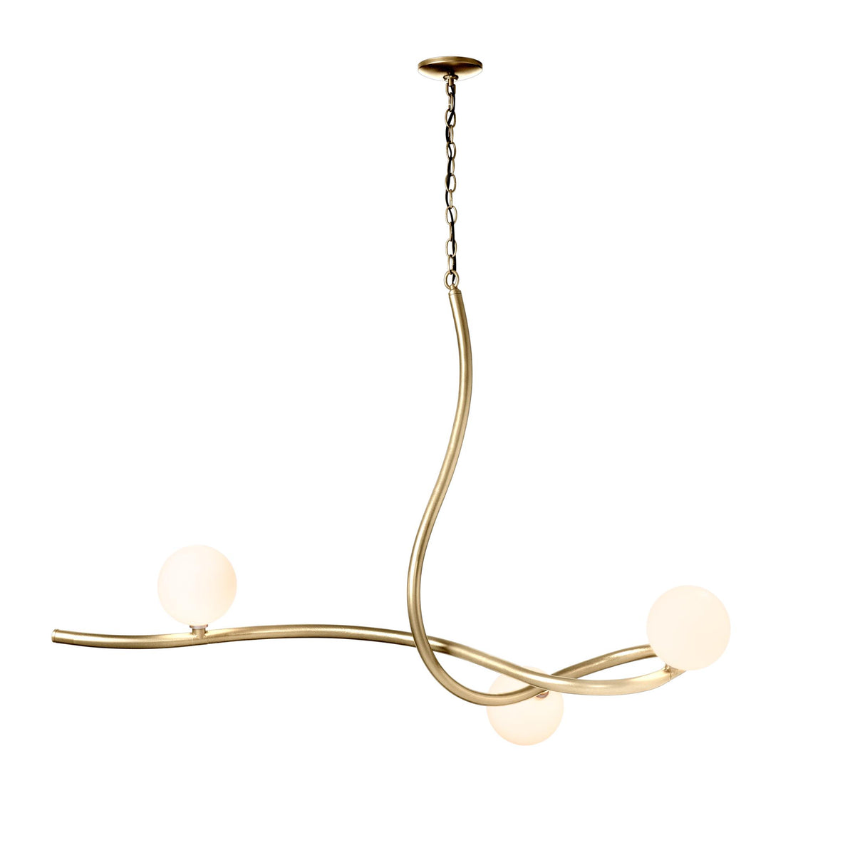 Hubbardton Forge 2020 Modern Brass Opal Glass (GG) Slide Pendant