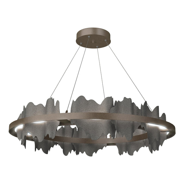 Hubbardton Forge 2020 Bronze Natural Iron Standard Hildene Circular LED Pendant