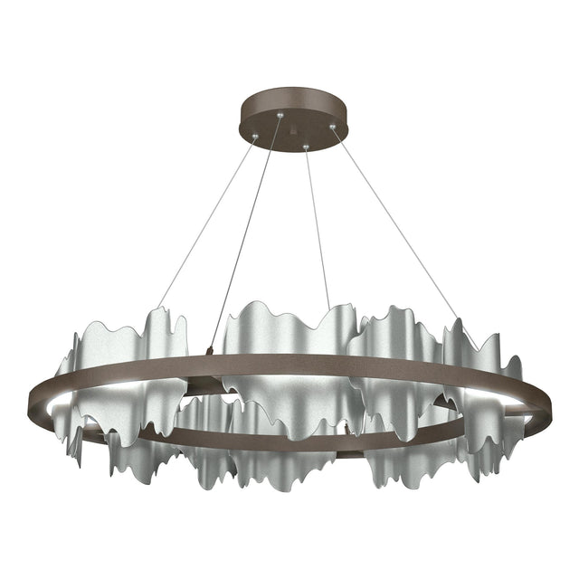 Hubbardton Forge 2020 Bronze Vintage Platinum Standard Hildene Circular LED Pendant