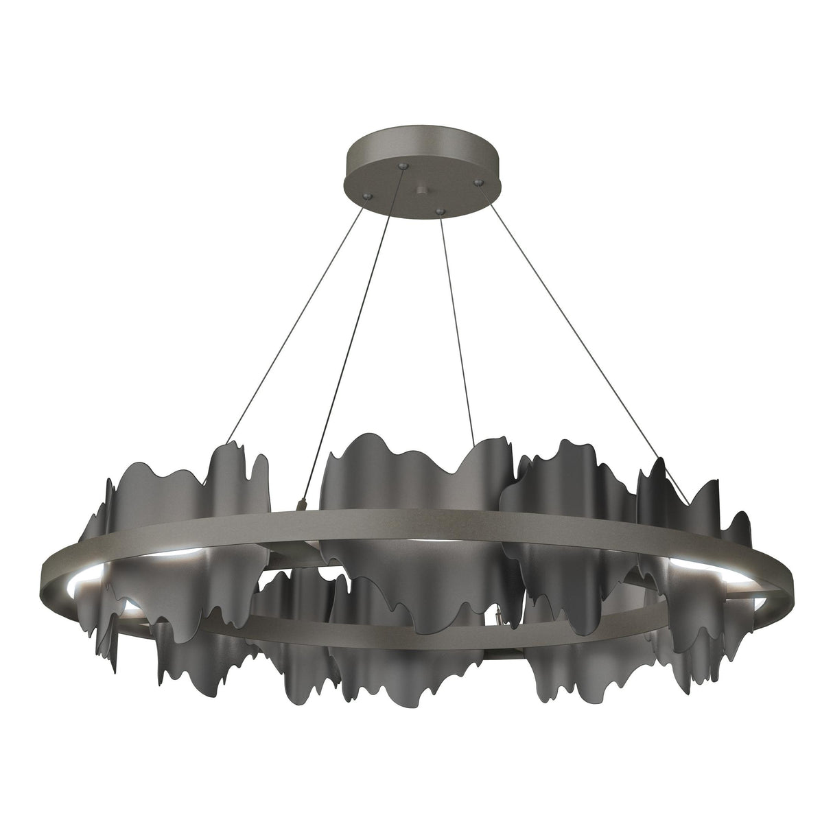 Hubbardton Forge 2020 Dark Smoke Black Standard Hildene Circular LED Pendant