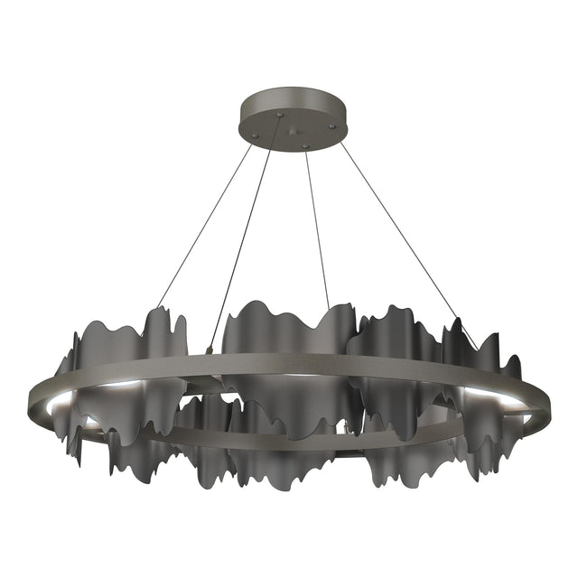 Hubbardton Forge 2020 Dark Smoke Black Standard Hildene Circular LED Pendant