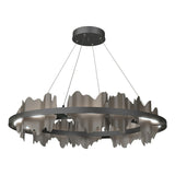 Hubbardton Forge 2020 Black Dark Smoke Standard Hildene Circular LED Pendant