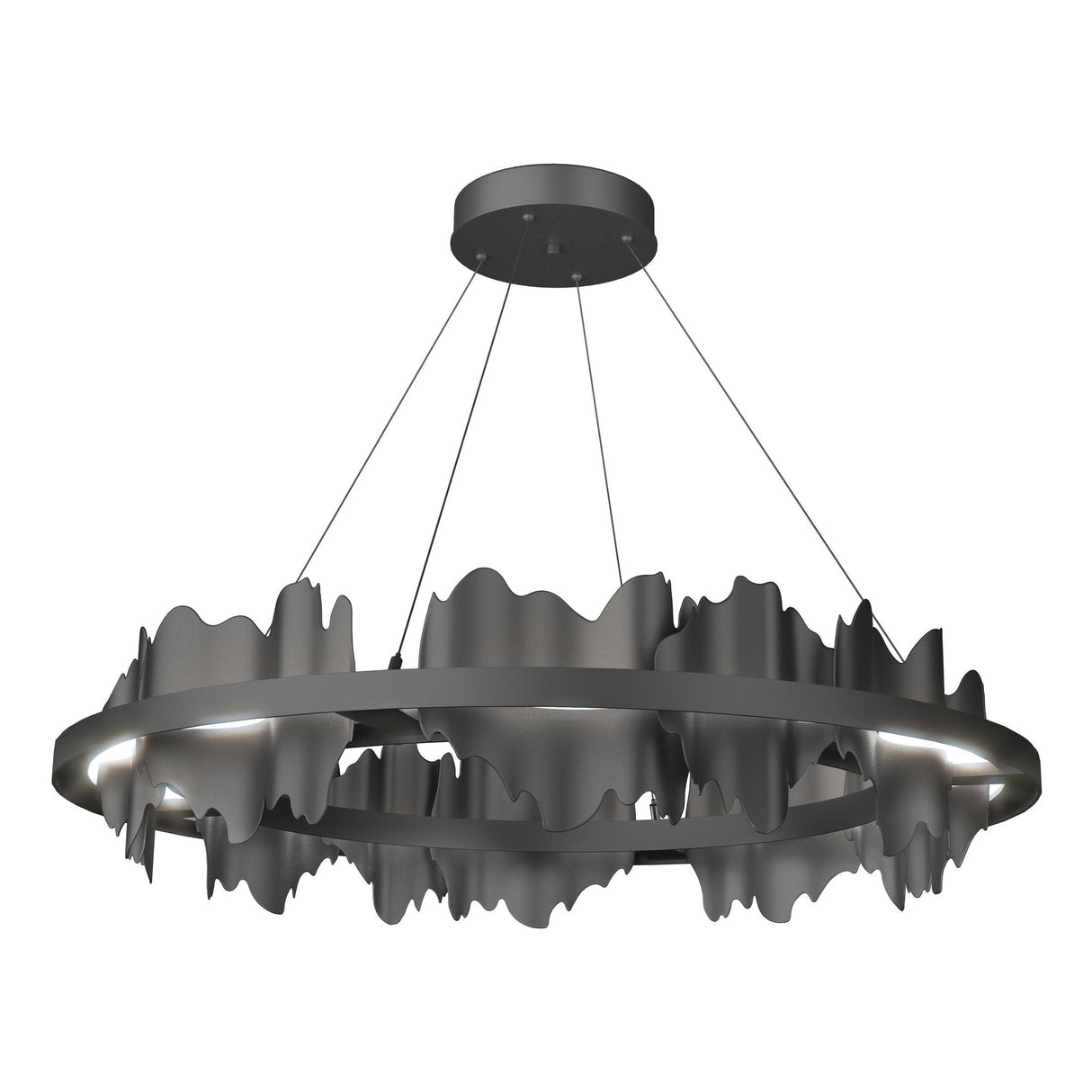 Hubbardton Forge 2020 Black Black Standard Hildene Circular LED Pendant