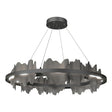 Hubbardton Forge 2020 Black Natural Iron Standard Hildene Circular LED Pendant