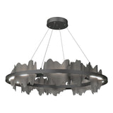 Hubbardton Forge 2020 Black Natural Iron Standard Hildene Circular LED Pendant