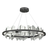 Hubbardton Forge 2020 Black Vintage Platinum Standard Hildene Circular LED Pendant