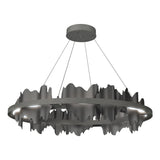 Hubbardton Forge 2020 Natural Iron Black Standard Hildene Circular LED Pendant