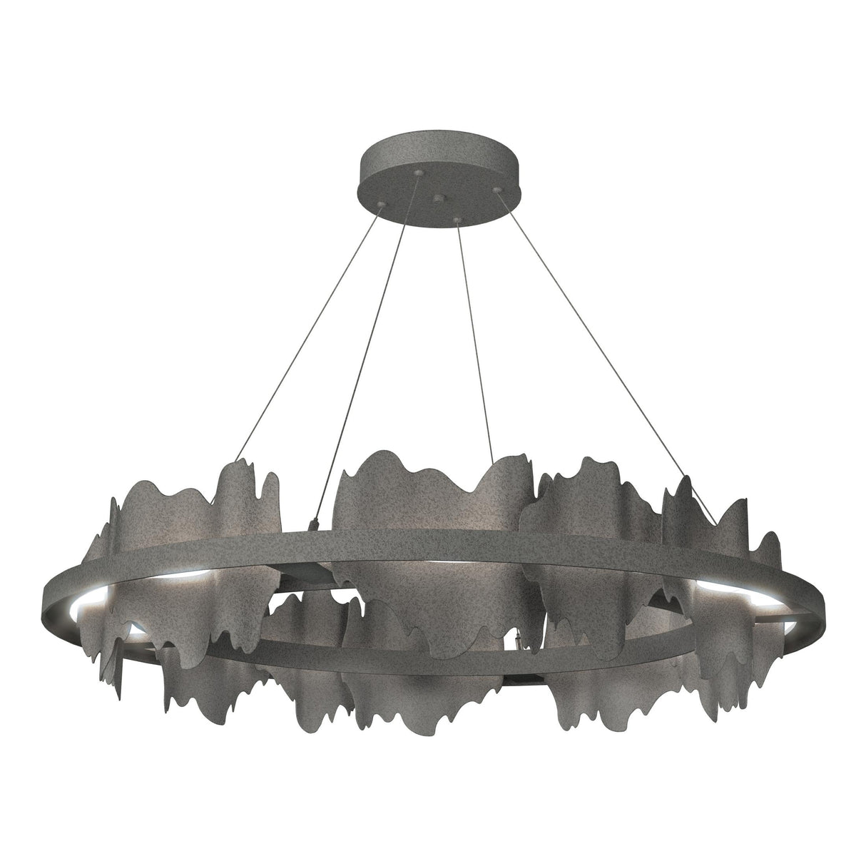 Hubbardton Forge 2020 Natural Iron Natural Iron Standard Hildene Circular LED Pendant