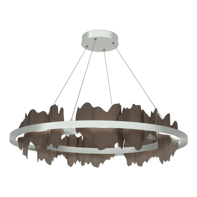 Hubbardton Forge 2020 Vintage Platinum Bronze Standard Hildene Circular LED Pendant