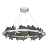 Hubbardton Forge 2020 Vintage Platinum Dark Smoke Standard Hildene Circular LED Pendant
