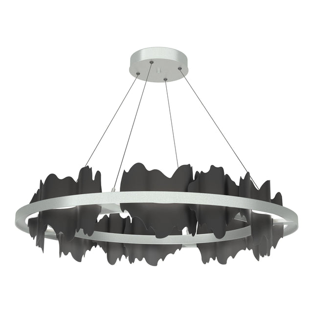 Hubbardton Forge 2020 Vintage Platinum Black Standard Hildene Circular LED Pendant